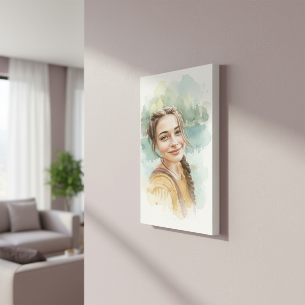 Vesiv&auml;ri-tyylinen muotokuva valokuvan mukaan