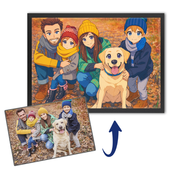 Portr&eacute;t v manga stylu podle fotografie
